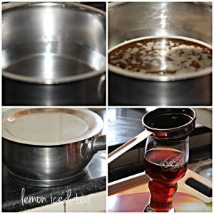 making of lemon iced tea