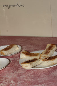 roasted bread slabs