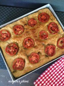 tomato and garlic focaccia guest post series