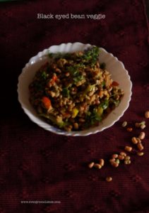 black eyed bean veggie