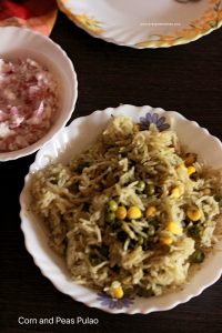 corn and peas pulao