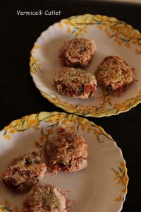 vegetable and vermicelli cutlet