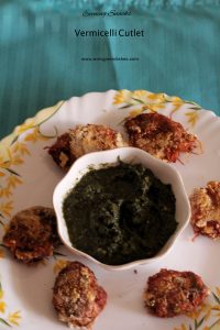 vegetable and vermicelli cutlet