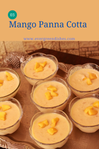 Mango Panna Cotta is a quick Italian dessert, ideal to serve anytime. This is a vegetarian version as agar agar  (or agar) is used here.