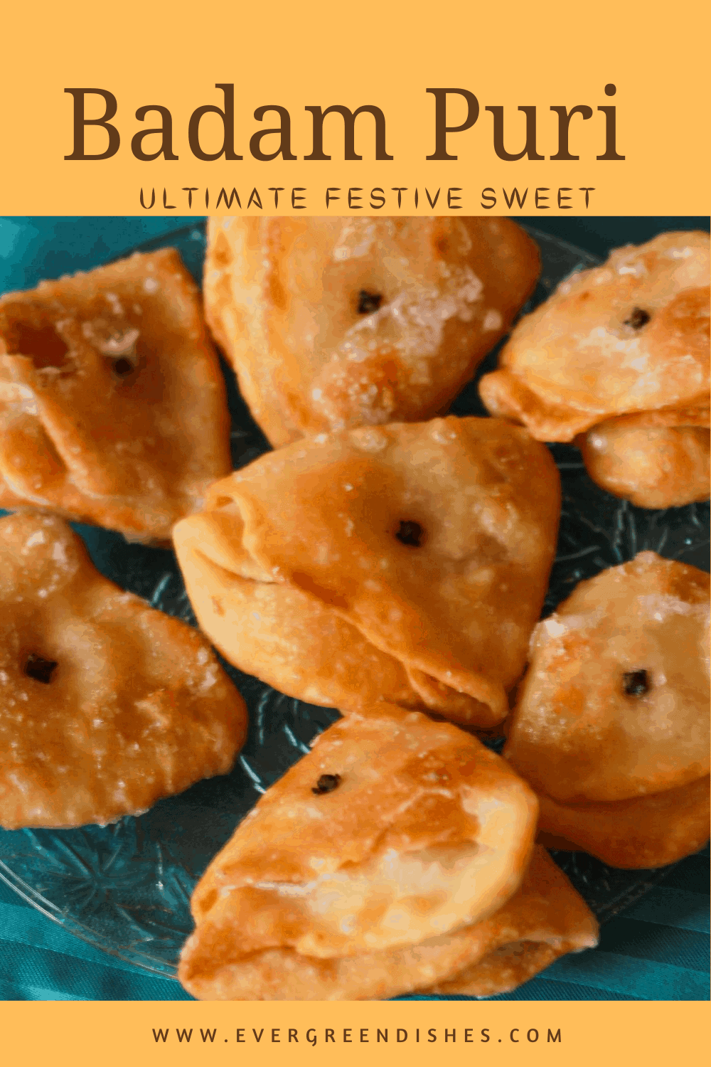 Badam Puri is a crispy and flaky sweet from Karnataka. It is usually made during festivities. 