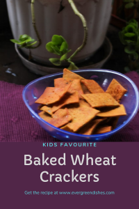 Baked Wheat Crackers are crispy and tasty. They are ideal to serve with a cup of hot tea. Give a try to this recipe. 