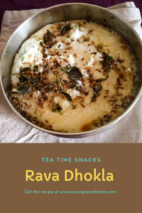 Rava Dhokla Rava Dhokla is a healthy snack from Gujarati cuisine. It is ideal to serve for breakfast or as after school snack. It is ready in 30 minutes.