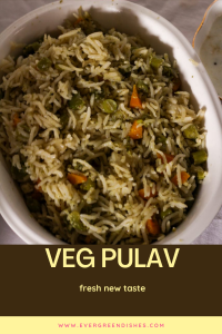 Veg Pulao is flavoursome and ideal for weekend lunch. The freshness of mint and coconut gives a good taste to this variety of pulao. 
