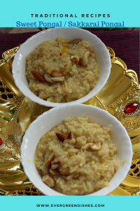 Sweet Pongal is one of the sweets prepared during festive days. It is a delicious traditional dish ideal for any festival.