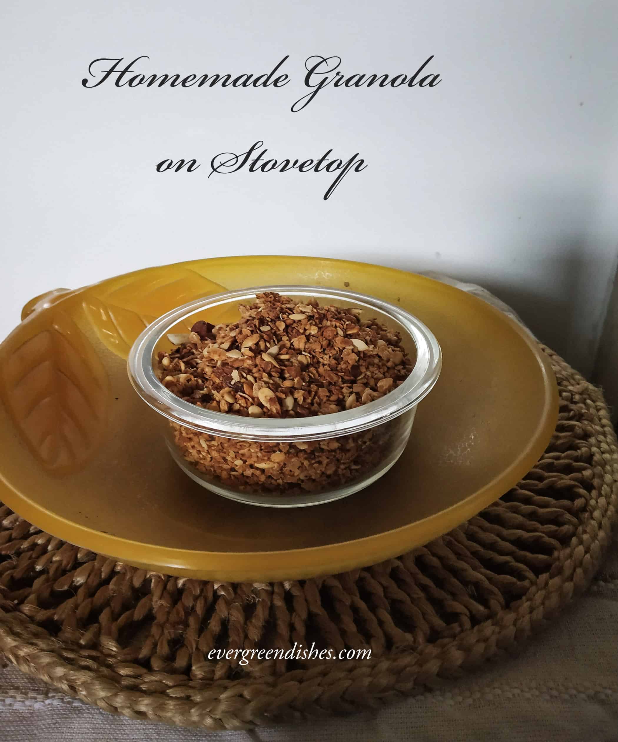 homemade granola on stovetop