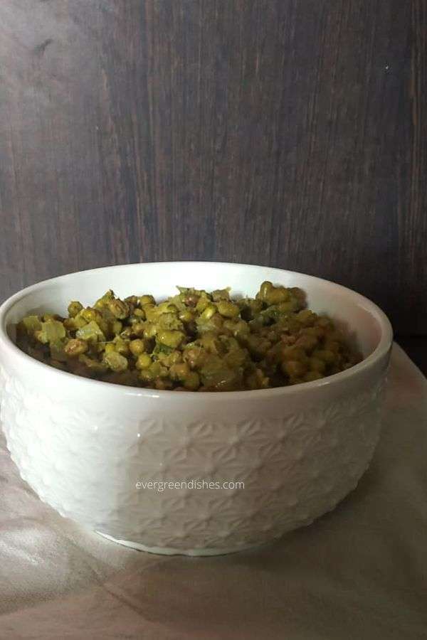 bowl of green gram stir fry