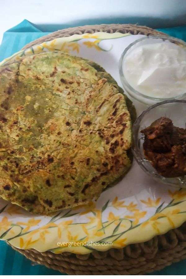 aloo palak paratha