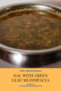 dal with green leaf / muddipalya