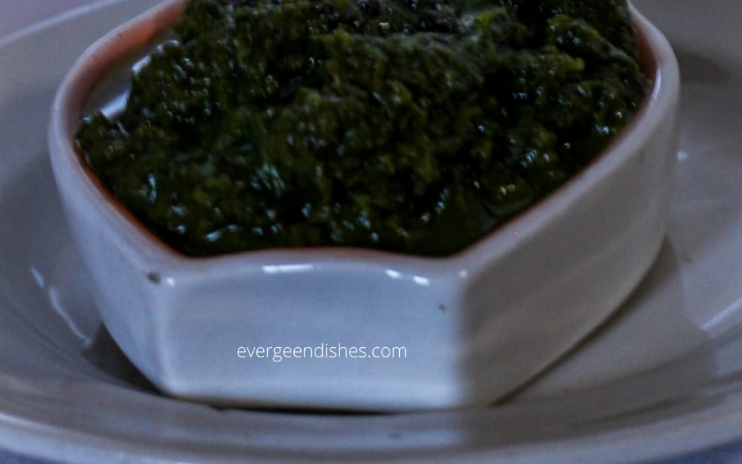 Spinach chutney / Palak chutney