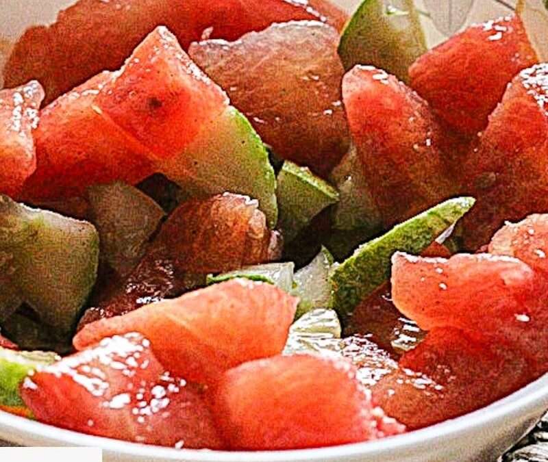 Watermelon and cucumber salad