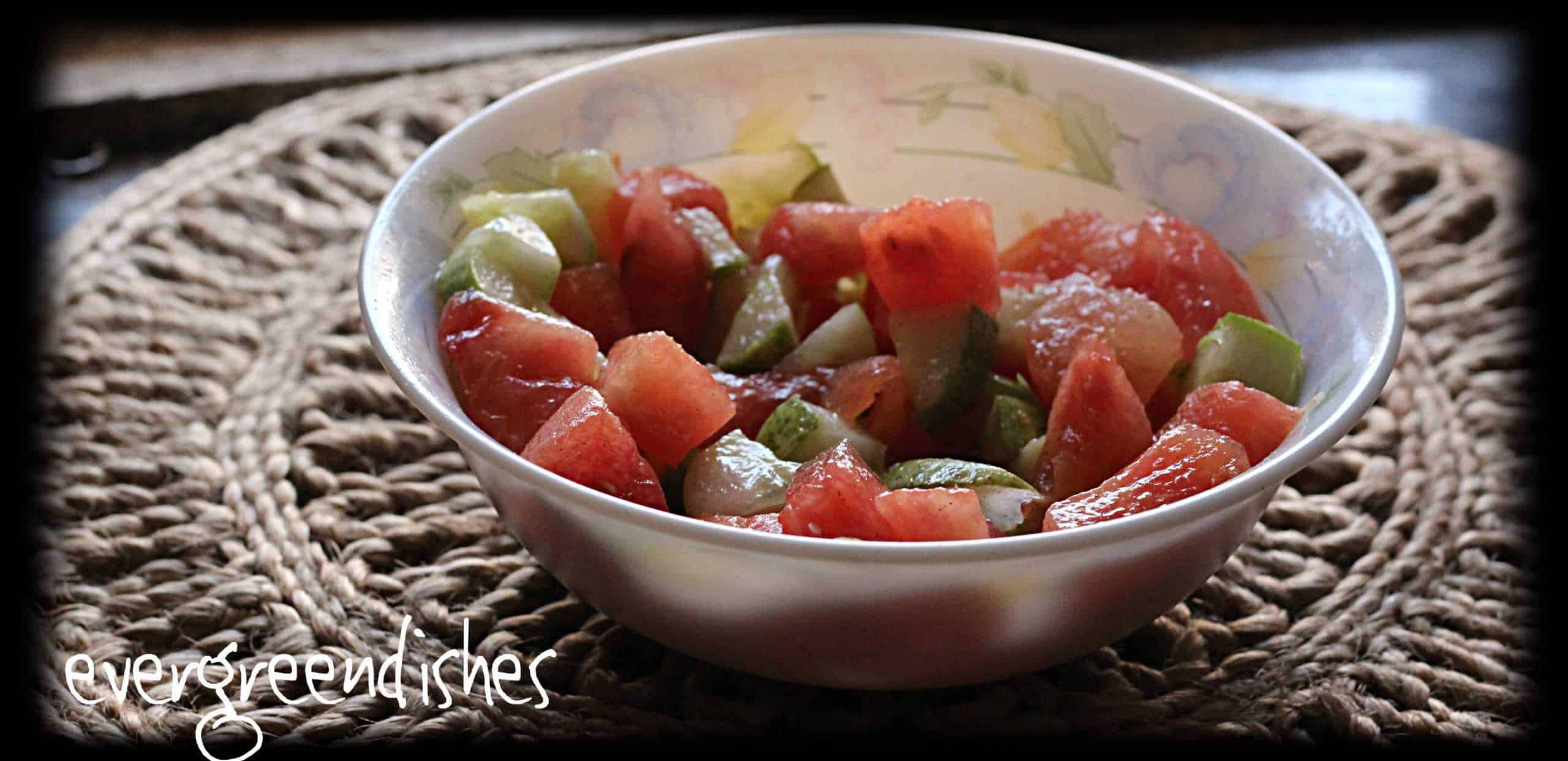 watermelon and cucumber salad
