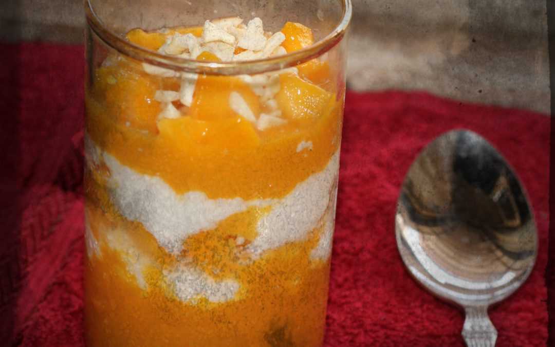 Mango parfait guilt free dessert