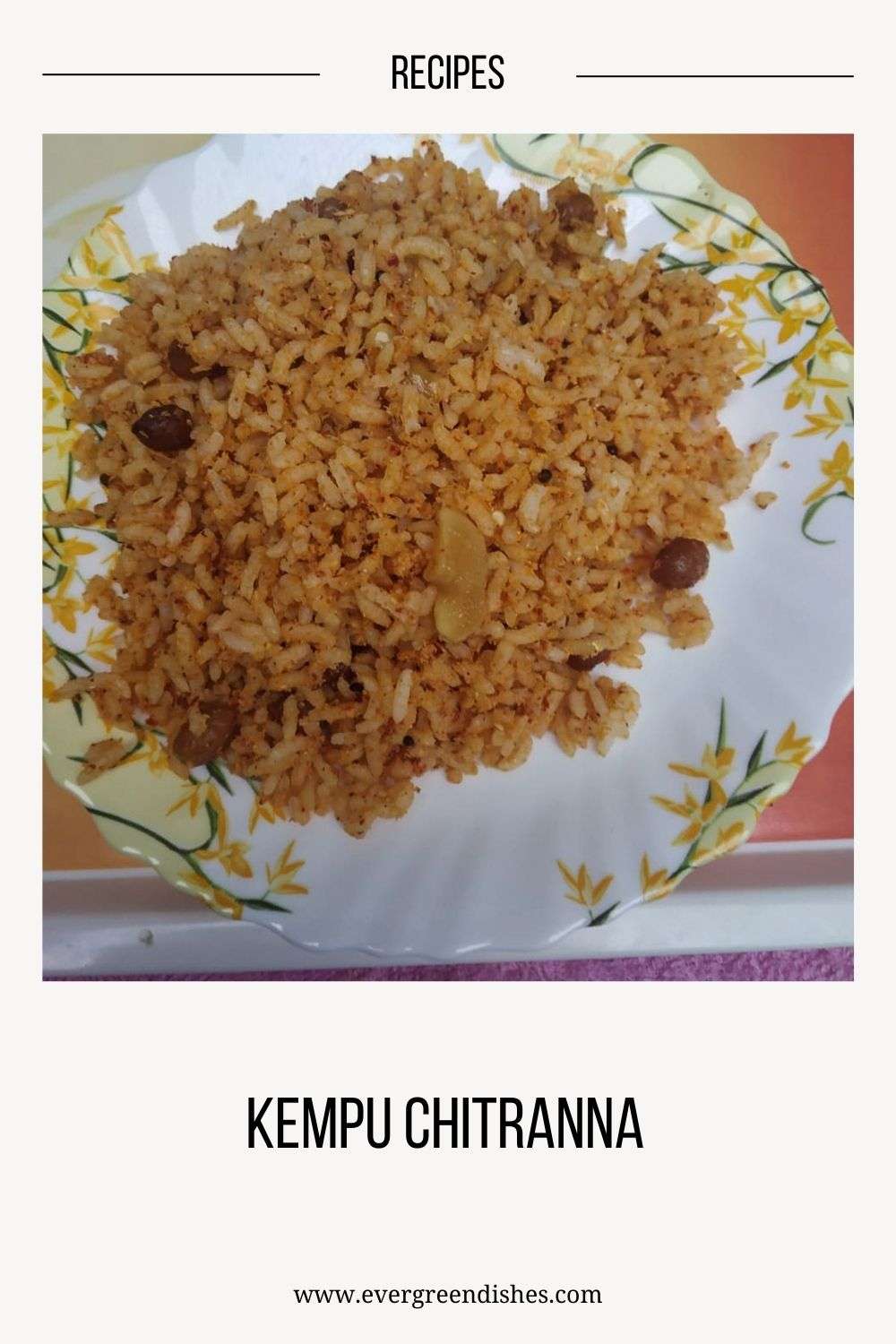 kempu chitranna a ceramic plate served with kempu chitranna
