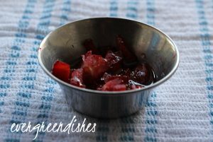 strawberry pieces in sugar