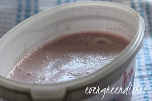 pour the ice cream mixture