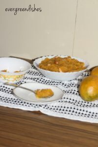 mango sheera with sugar