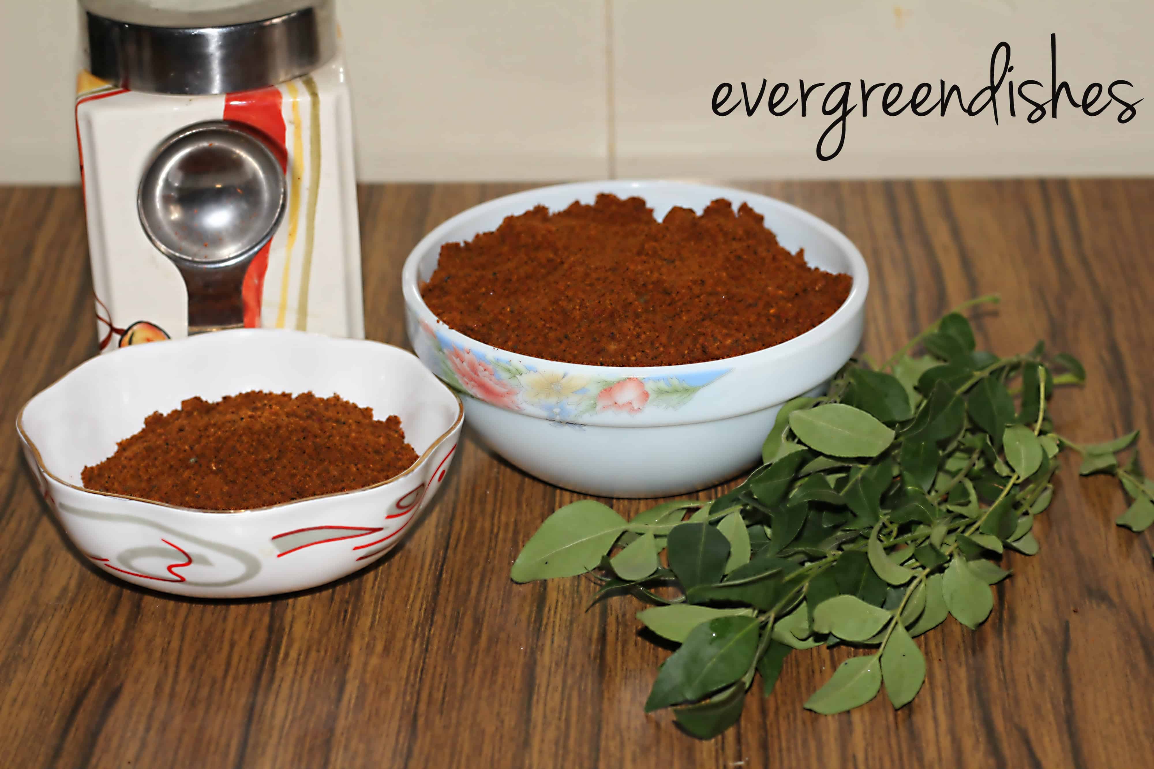 Curry leaf powder/karibevina chutney pudi