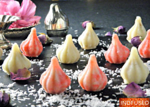 Coconut gulkand modak