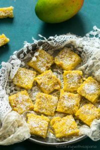 mango almond burfi