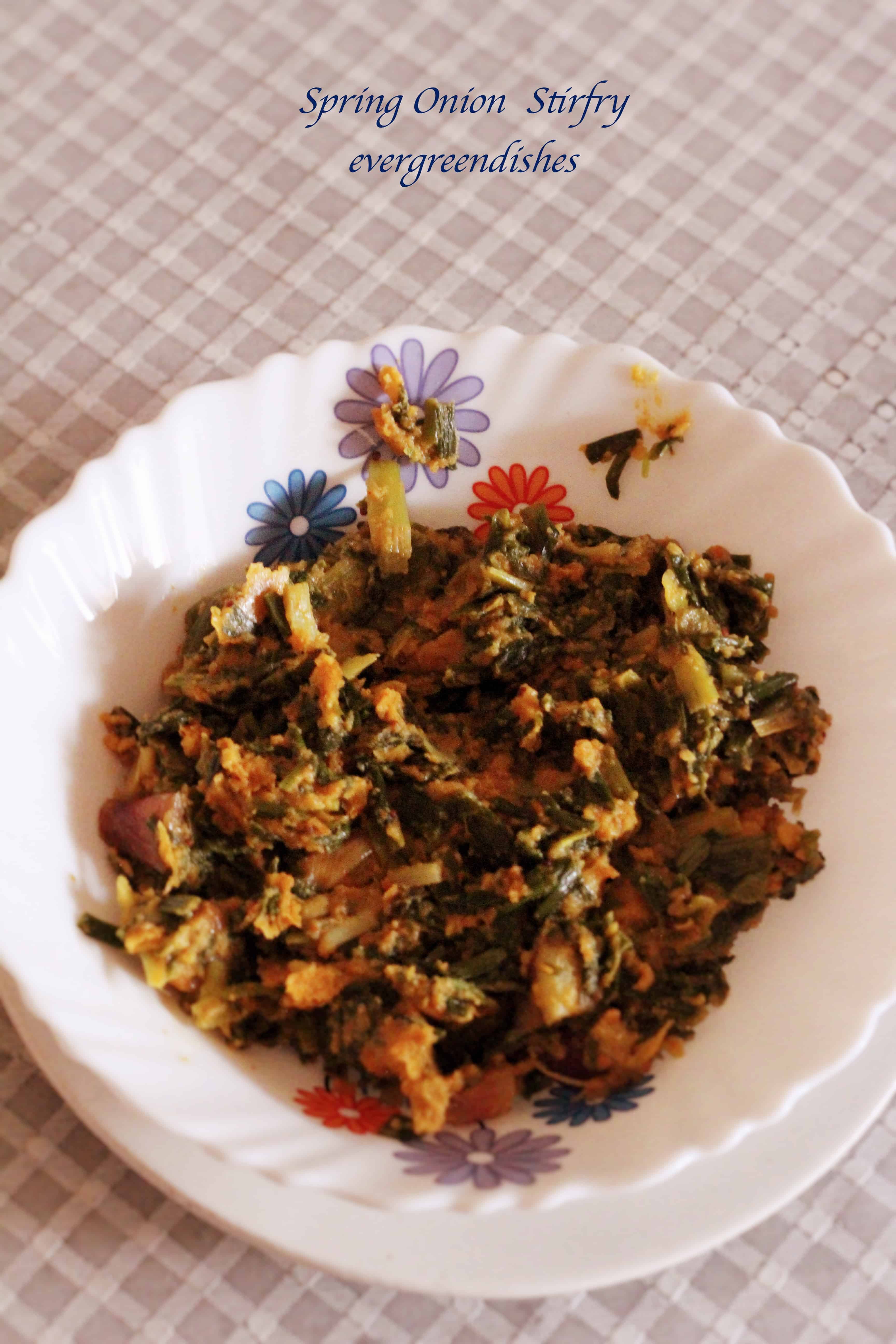 spring onion stirfry