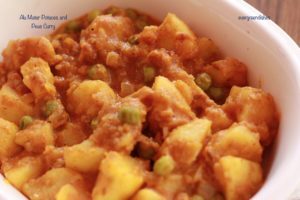 Aloo matar| Potato and peas curry