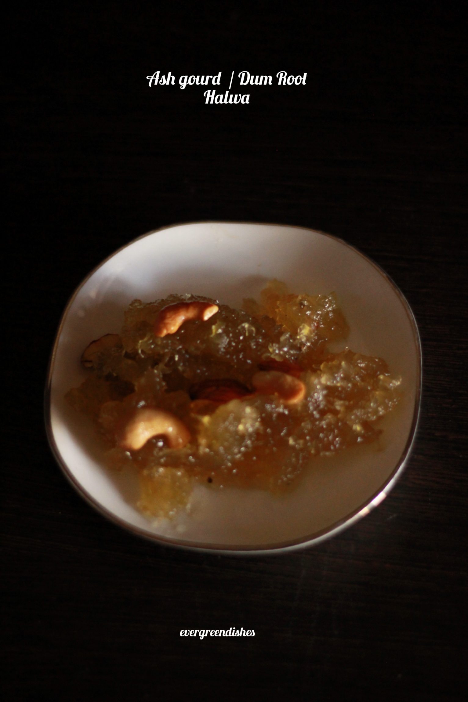 Ash gourd halwa / dum root halwa