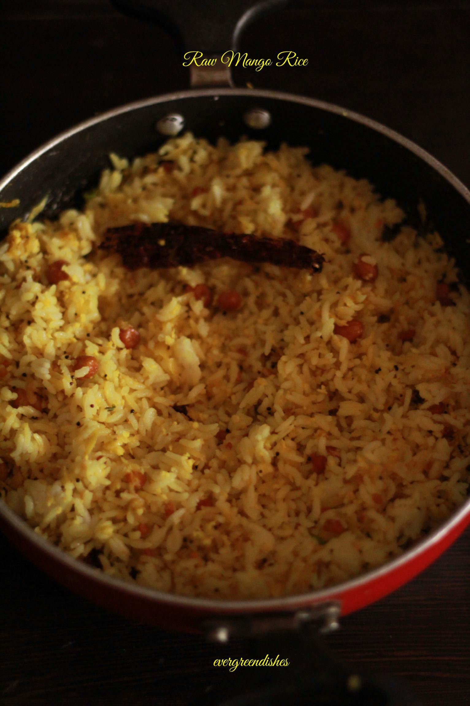 raw mango rice . mavina kayi chitranna