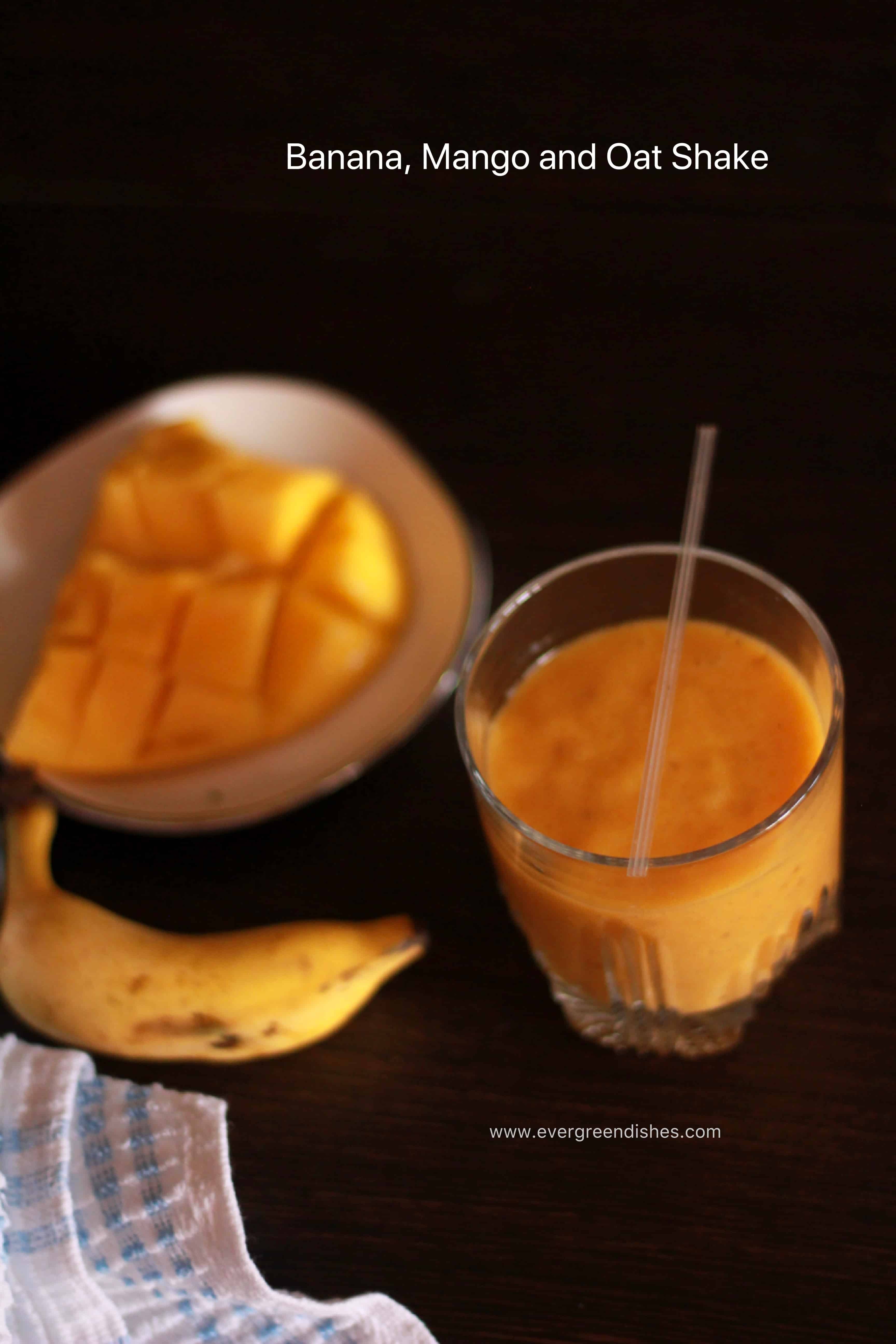 banana mango oat shake