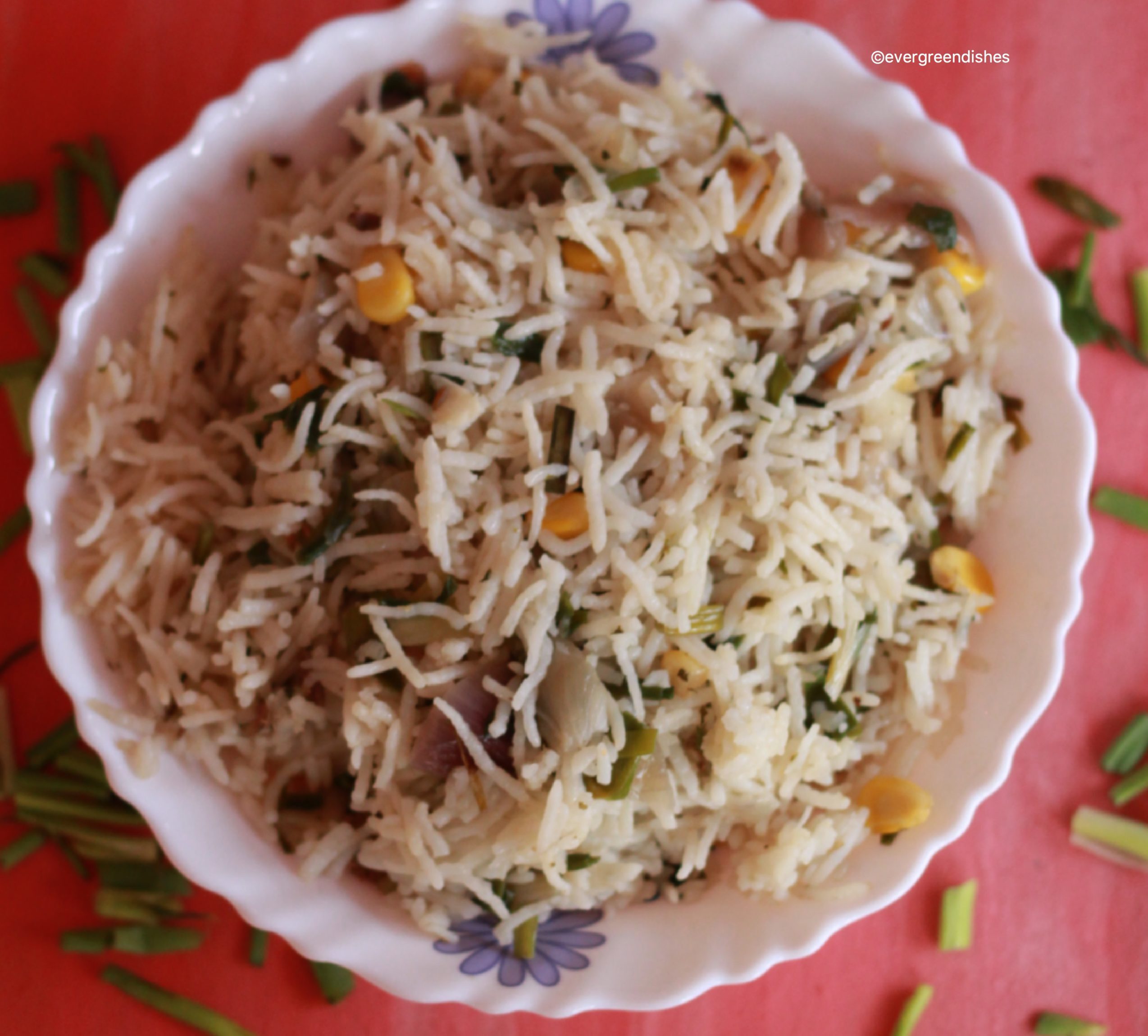 spring onion pulao
