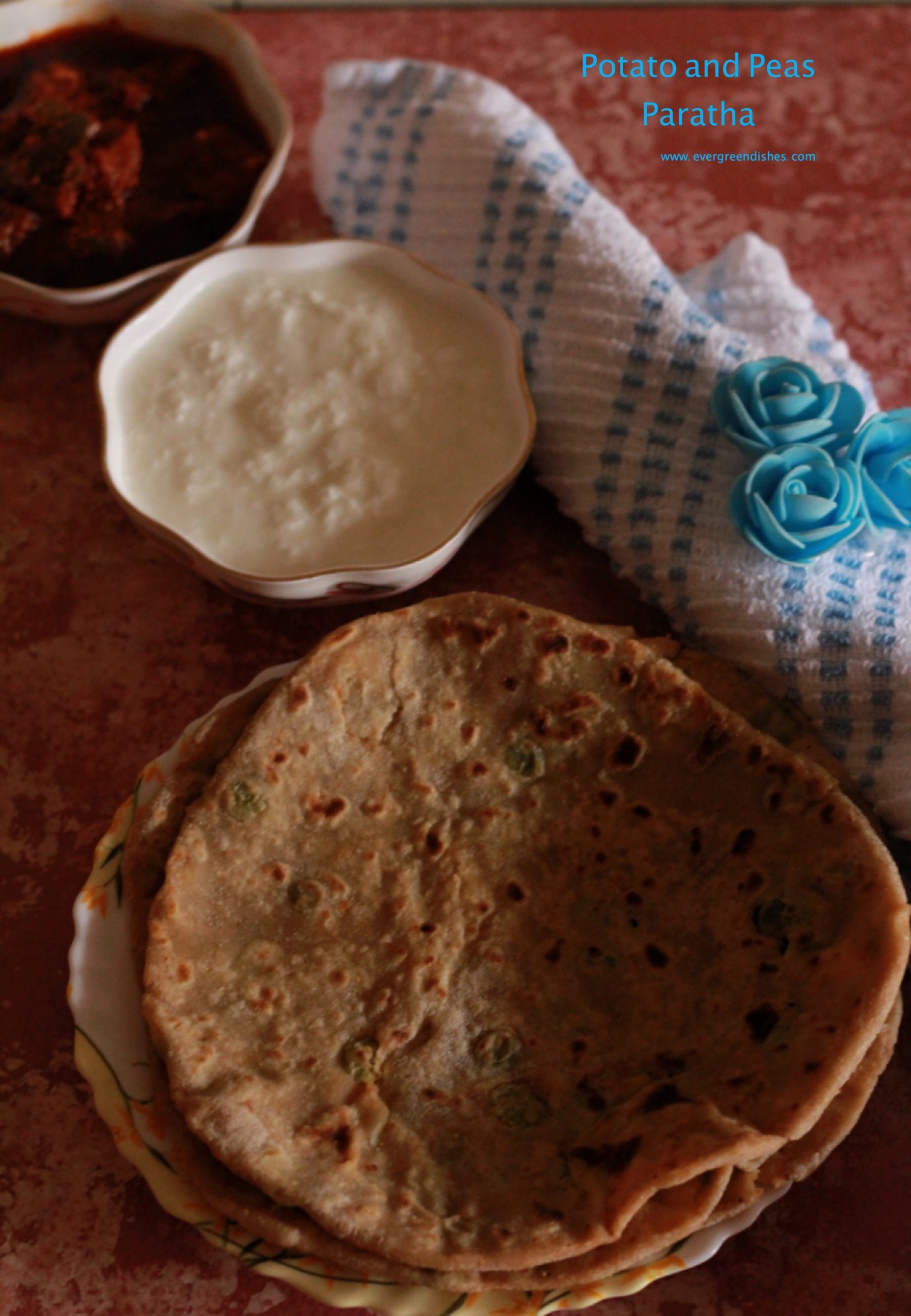 potato and pea paratha