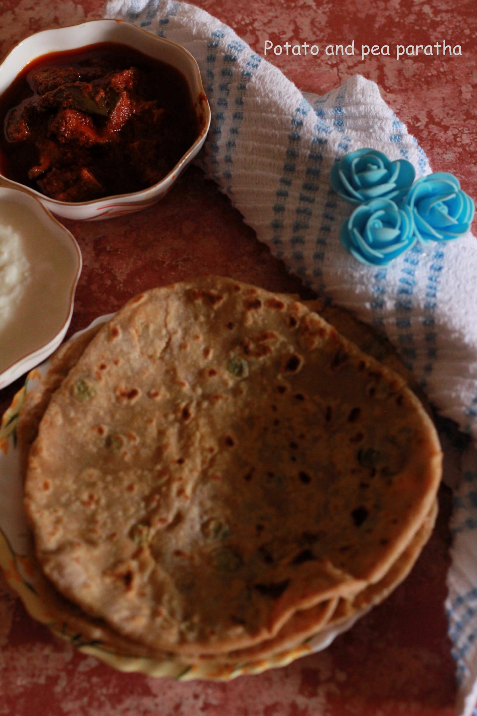 potato and pea paratha