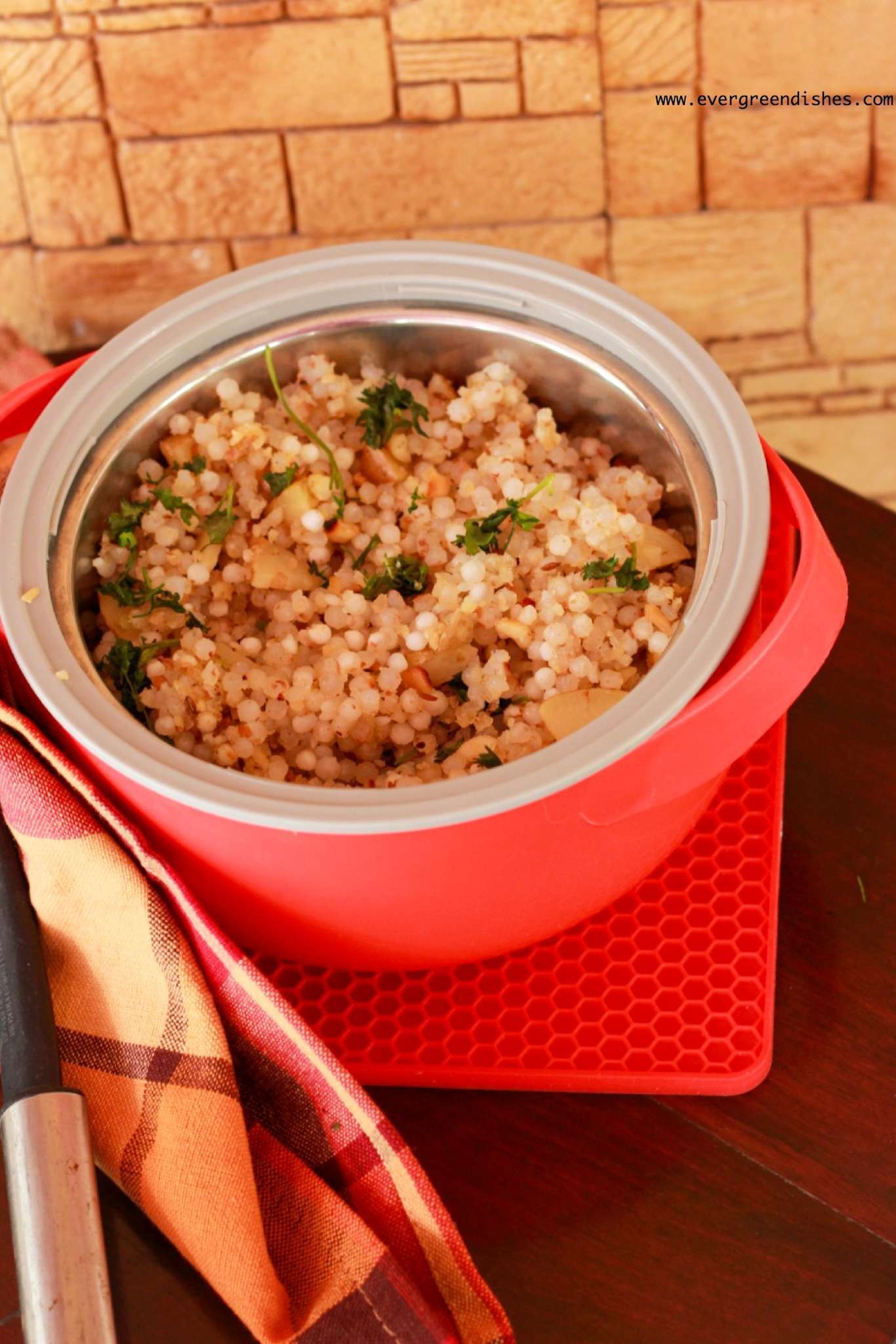 sabudana khhichdi casserole of sabudana khichdi