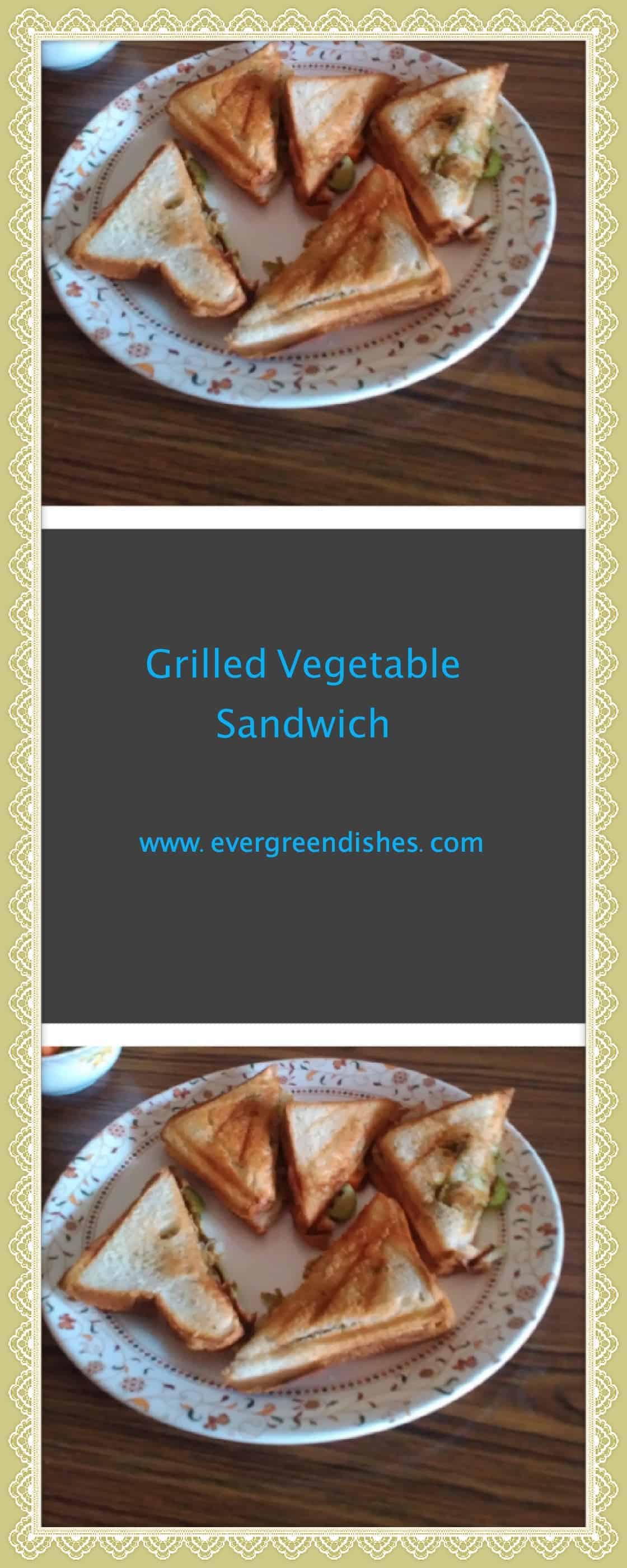 Grilled vegetable sandwich