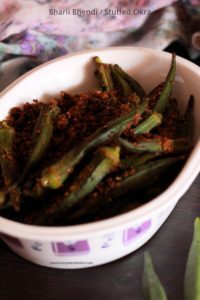 Bharli bhendi / stuffed okra