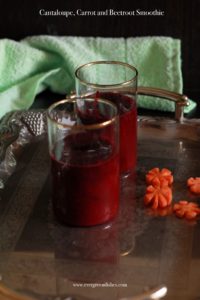 cantaloupe, carrot and beetroot smoothie