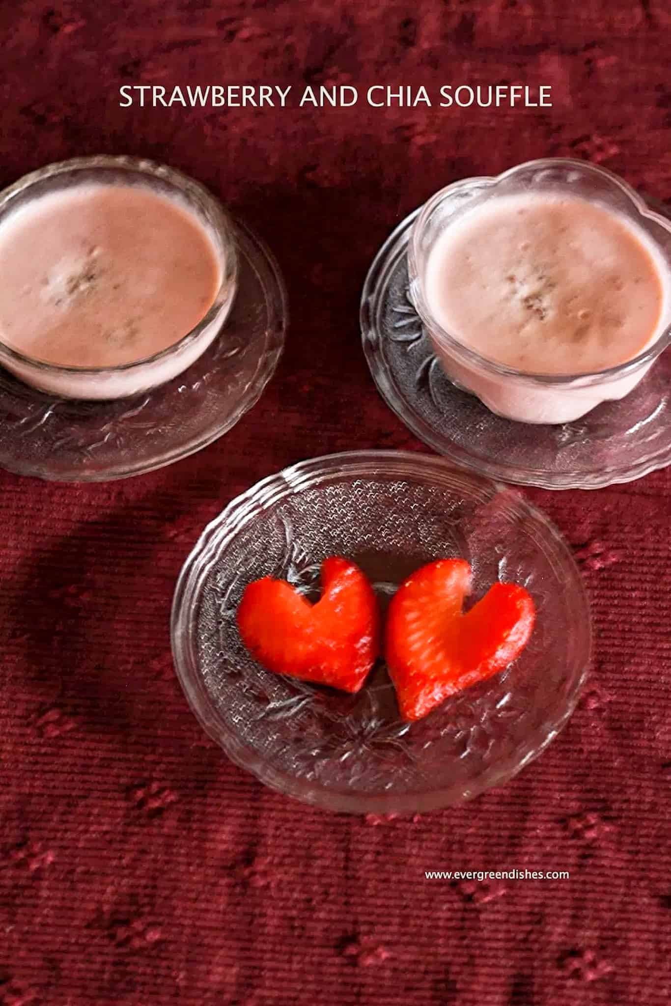 strawberry and chia souffle