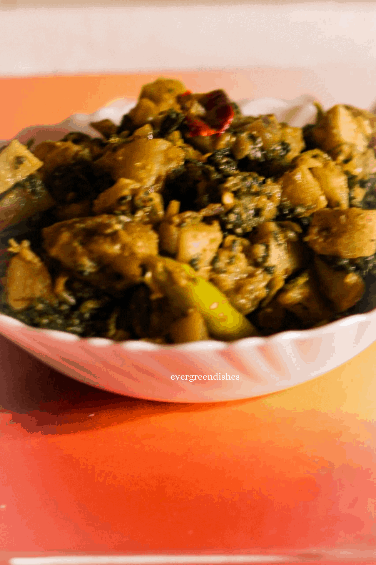 spinach with potatao