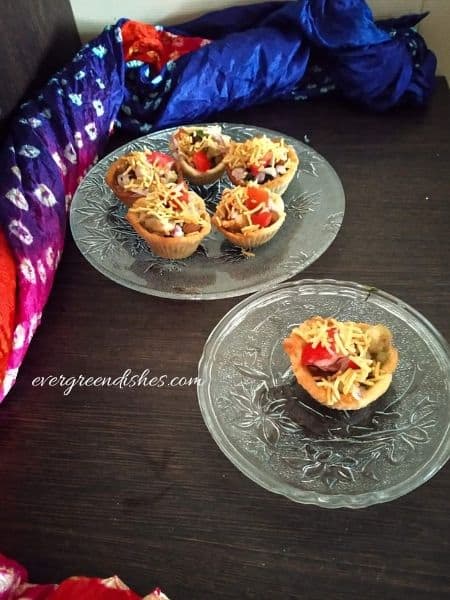 Baked Katori Chaat | Katori Chaat recipe