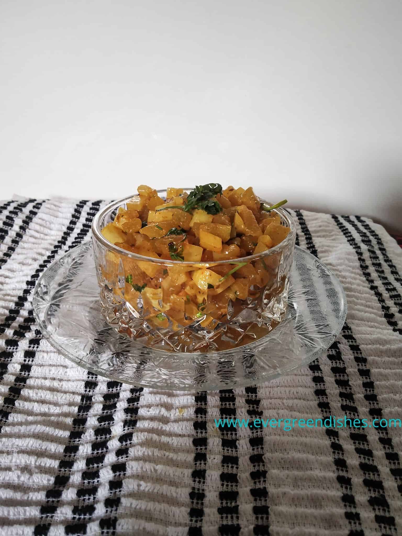 watermelon rind and potato stir fry watermelon rind and potato stir fry