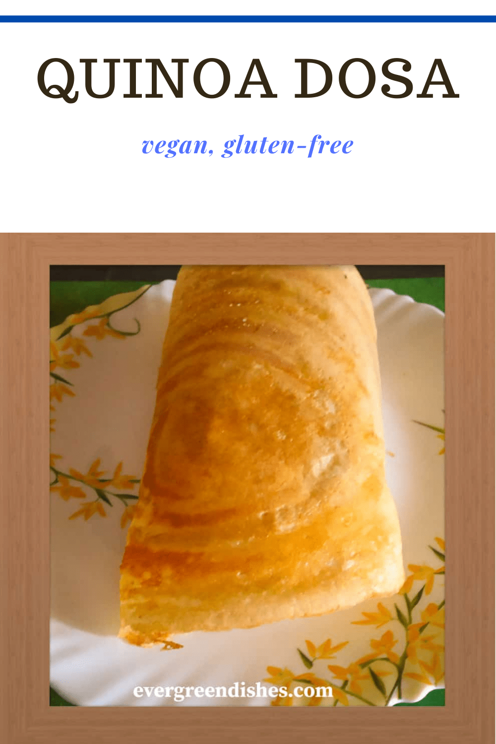 Quinoa dosa is a tasty, crispy dosa ideal to serve for breakfast. It  needs no fermentation. 