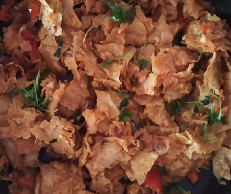 Kothu Parotta with leftover chapathi
