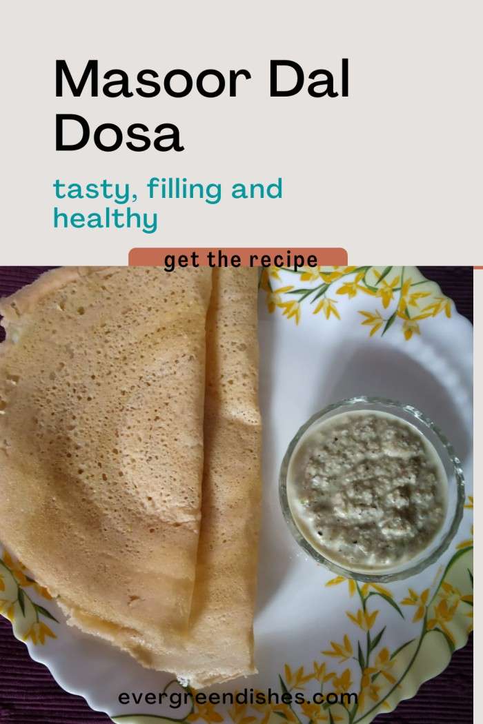 Masoor dal dosa is crispy and tasty. It is a healthy twist to the usual one. Masoor dal is a good source of nutrient and this recipe is an ideal way to include it in your diet. Give a try to Masoor Dal Dosa.      #breakfastrecipes #healthy #southindian