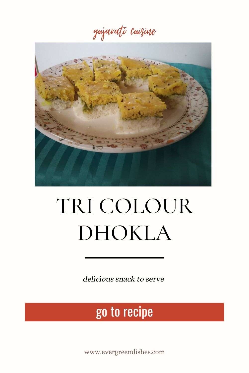 tri-colour dhokla