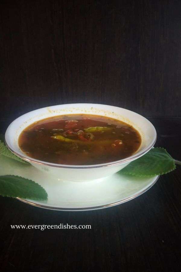 doddapatre saaru ajwain leaf rasam