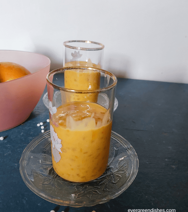 Mango Sago Pudding | Tropical dessert